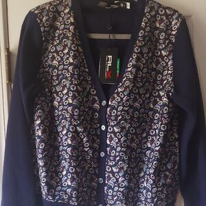 RLX Floral Button-Up Cardigan
